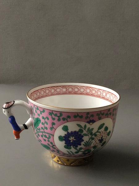 Herend Porcelain Emaille Rose Pattern Trio