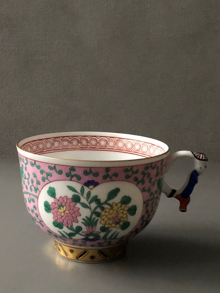 Herend Porcelain Emaille Rose Pattern Trio