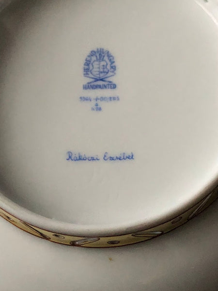 Herend Porcelain Emaille Rose Pattern Trio