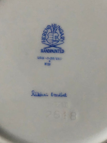 Herend Porcelain Emaille Rose Pattern Trio