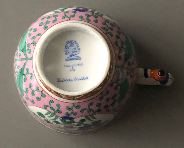 Herend Porcelain Emaille Rose Pattern Trio