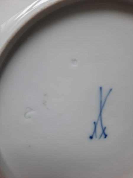 Meissen Porcelain Ornithological Plate with Bugs, 19th C # 1