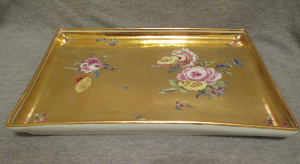 Meissen Gilt Floral Tray