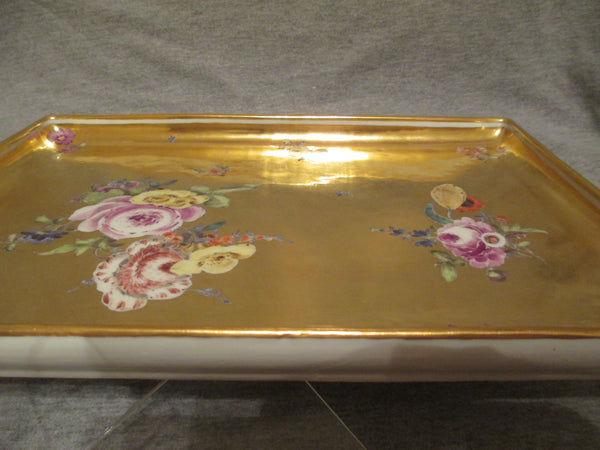 Meissen Gilt Floral Tray