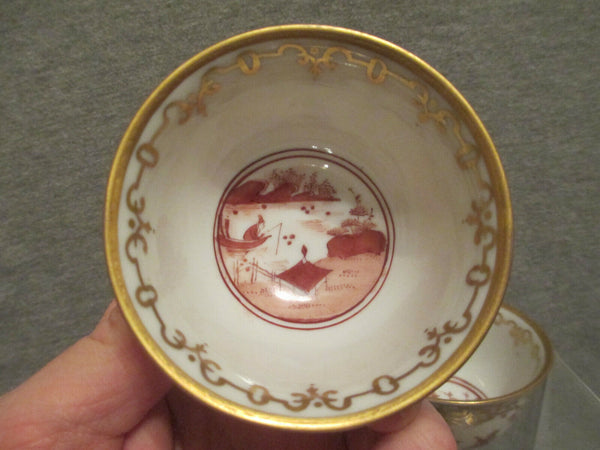 Meissen / Dresden Porcelain Chinoiserie Tea Bowl & Saucer. (No 2)