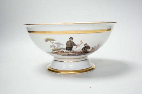 Meissen Miners Footed Bowl 19th C