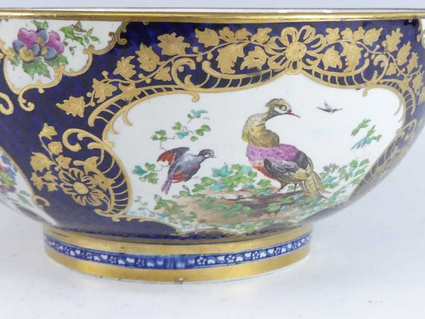 Worcester Porcelain Blue Scale Punch Bowl Circa 1800