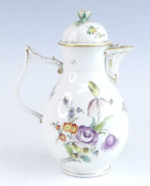 Meissen Porcelain Floral Coffee Pot 1740-1750