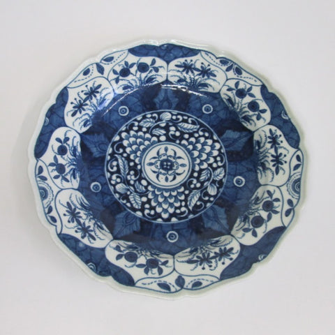 First Period Worcester Porcelain Plate, K ang Hsi Lotus Pattern, 1770