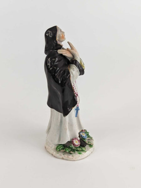 Bow Porcelain Figure of a Standing Nun (3). circa 1753