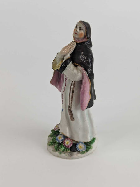 Bow Porcelain Figure of a Standing Nun (3). circa 1753