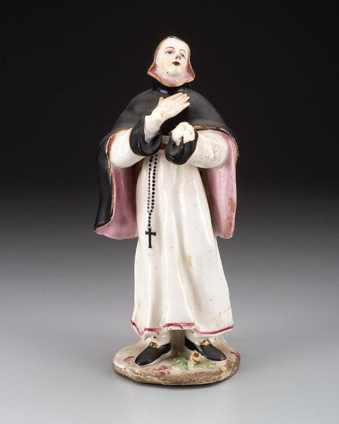 Bow Porcelain Figure of a Standing Nun (3). circa 1753