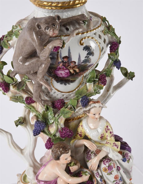 Meissen Figural Potpourri Vase 1850