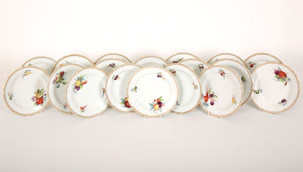 Meissen Porcelain Biedermeier Plate with Fruit & Vegetables, Circa 1830 #3