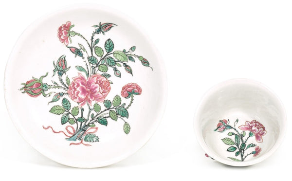 meissen böttger Rosen- Laub Tea Bowl & Saucer 1713-1715