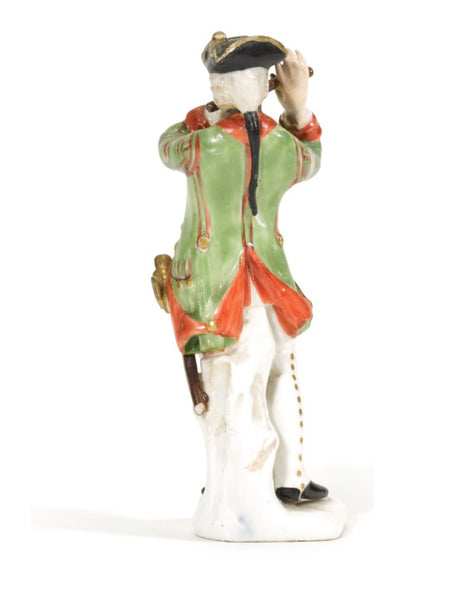 MEISSEN PORCELAIN SOLDIER PLAYING FLUTE 1750