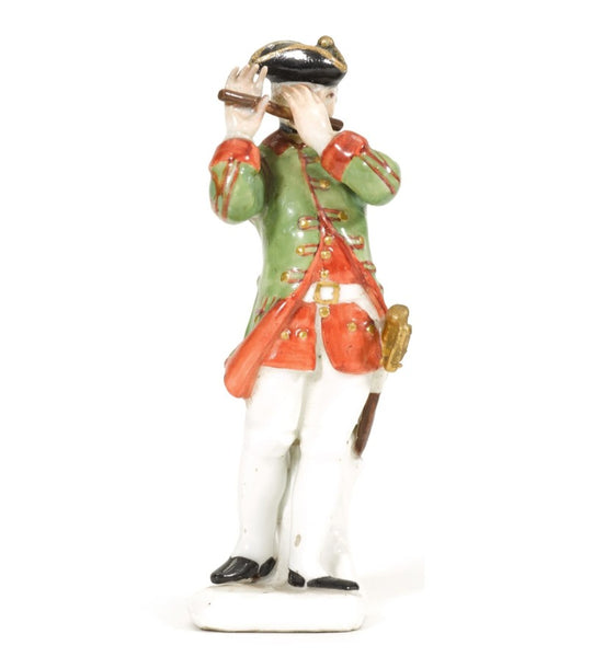 MEISSEN PORCELAIN SOLDIER PLAYING FLUTE 1750