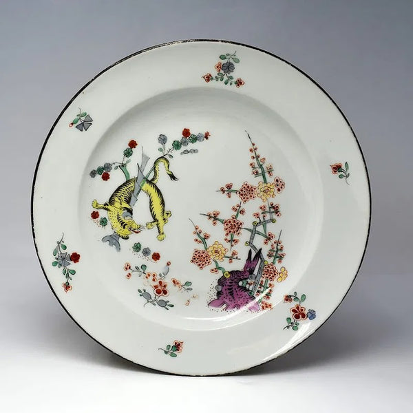 Meissen Gelber lowe (Yellow Lion) K.H.K Soup Plate, Early 18th C