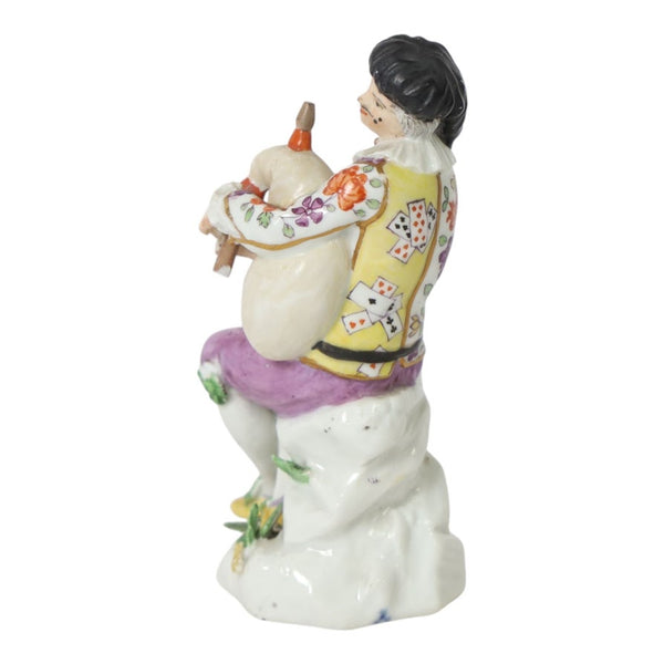 Meissen Porcelain Harlequin Piper, circa 1745.