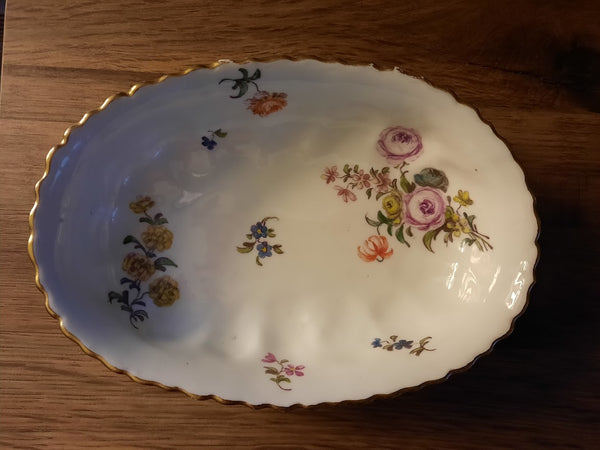 Meissen Porcelain Floral Moulded Spoon Tray 1740