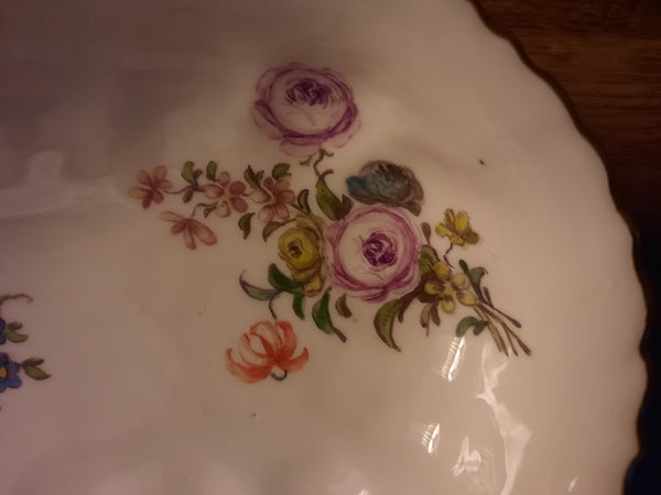 Meissen Porcelain Floral Moulded Spoon Tray 1740