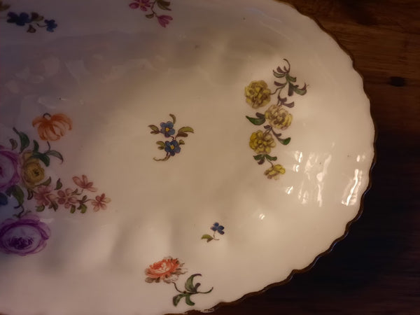 Meissen Porcelain Floral Moulded Spoon Tray 1740