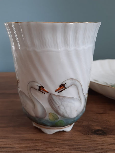 Meissen Swan Service Beaker & Saucer 19th C