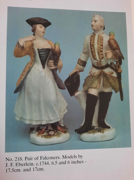 Meissen Porcelain Figurine "The Falconer"  1744 - 1746 KHC Mark, J.F. Eberlein