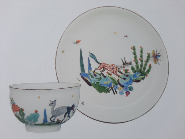 Meissen Porcelain A F von Lowenfinck Decorated, Chinoiserie & Mythical Beast Pot, 1740
