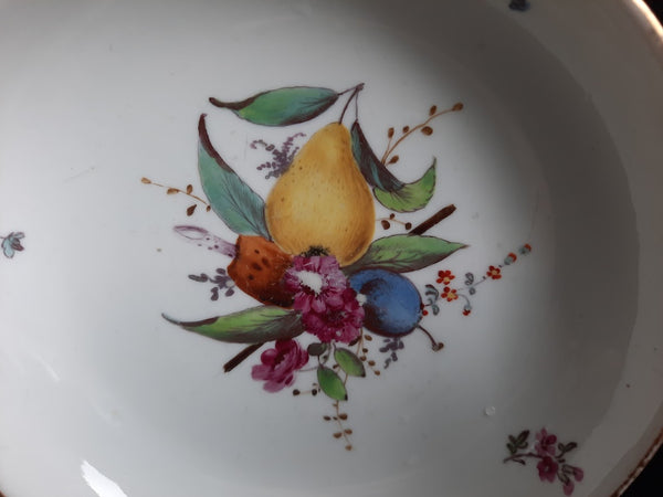 Hochst Fruit Pattern Coffee Cup & Saucer. Circa 1770