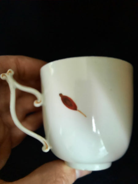 Hochst Fruit Pattern Coffee Cup & Saucer. Circa 1770