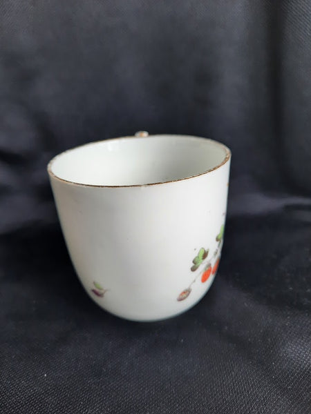 Hochst Fruit Pattern Coffee Cup & Saucer. Circa 1770