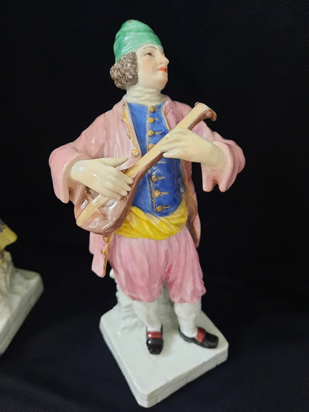 A Rare Pair of Meissen Greek Musicians, 1745-1750, Johann Friedrich Eberlien