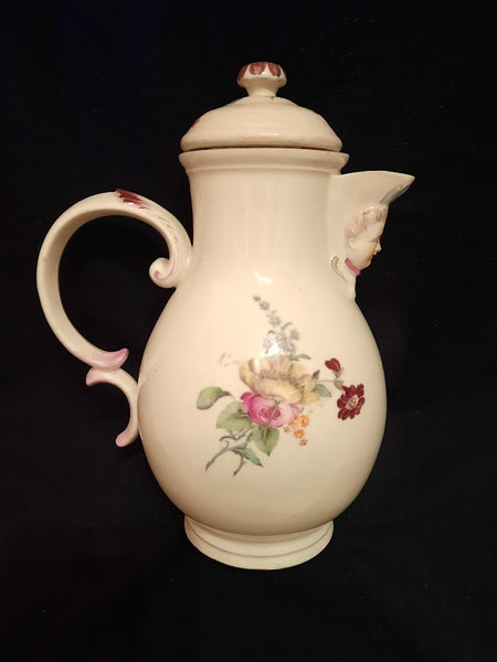 Ansbach Porcelain Floral Coffee Pot, circa 1760
