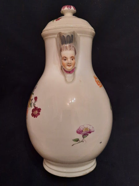 Ansbach Porcelain Floral Coffee Pot, circa 1760