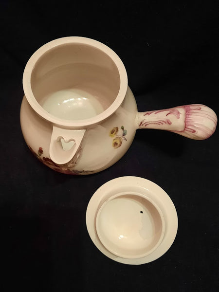 Ansbach Porcelain Floral Chocolate Pot, circa 1760