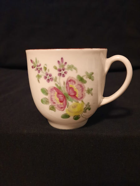Champions Bristol Porcelain Floral Cup c 1770