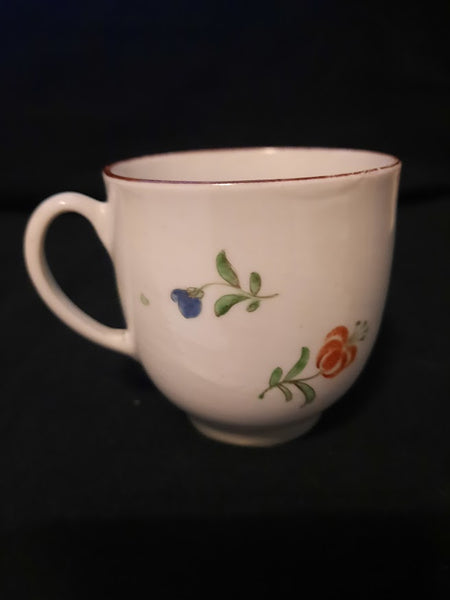 Champions Bristol Porcelain Floral Cup c 1770