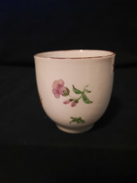 Champions Bristol Porcelain Floral Cup c 1770