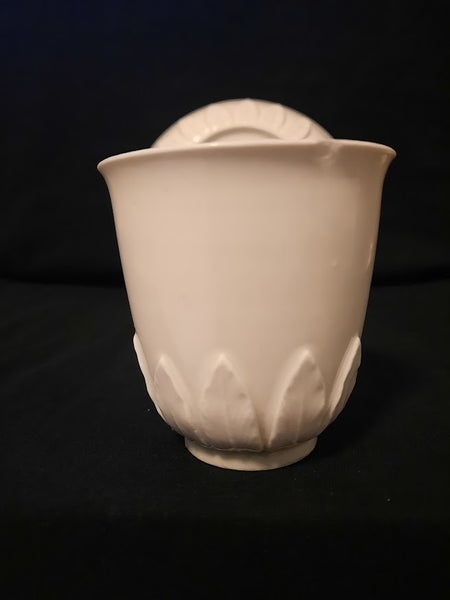 Meissen Bottger Porcelain Beaker &amp; Saucer with Acanthus Leaves, circa 1730