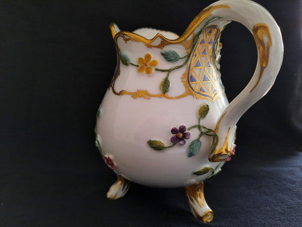 Sevres Porcelain Floral Moulded Milk Jug 1759-1760