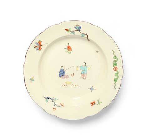 Chantilly Porcelain Chinoiserie Plate 1730-1740