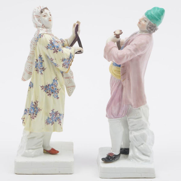 A Rare Pair of Meissen Greek Musicians, 1745-1750, Johann Friedrich Eberlien