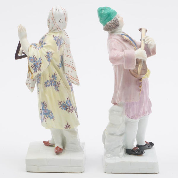 A Rare Pair of Meissen Greek Musicians, 1745-1750, Johann Friedrich Eberlien
