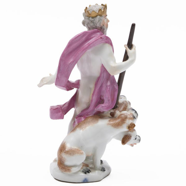 Meissen Mythical Figure of Pluto with Cerberus, Circa 1755