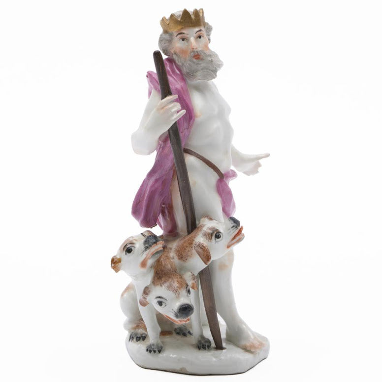 Meissen Mythical Figure of Pluto with Cerberus, Circa 1755