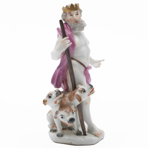 Meissen Mythical Figure of Pluto with Cerberus, Circa 1755