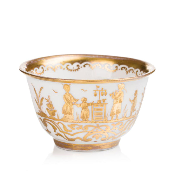 Meissen Porcelain Augsburg "goldchinesen" Tea Bowl, 1720-1725