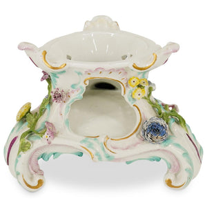 Meissen Porcelain Floral Encrusted Teapot Warmer, Dot Period, 1756 - 1773