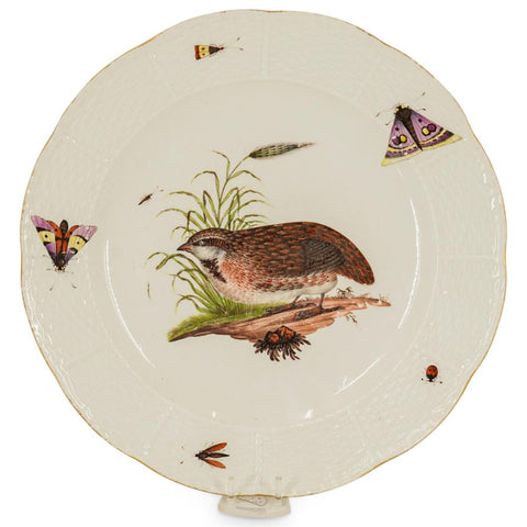 Meissen Porcelain Ornithological Plate, 1740-1745.